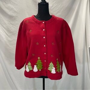 Classic elements Womenswear in Petite XL. Holiday Embroidery. Preowned.